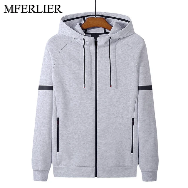 Plus Size 10XL 12XL Hoodie Men Autumn Winter Fleece Hoodies Solid Color  Jacket Hoodies Big Size 12XL Blue Black Red Grey - AliExpress