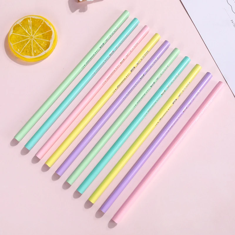 150pcs/lot Cute Candy Colors Triangle HB Standard Wooden Pencil Student Stationery Writing Drawing Pencils School Office Supply |