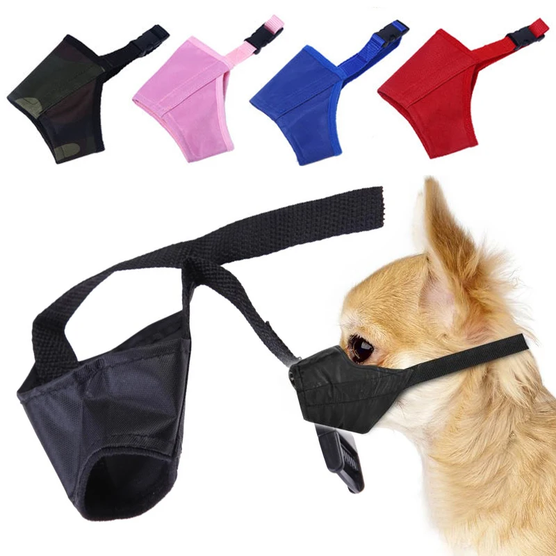 Anti Barking Dog Muzzle for Small Large Dogs Adjustable Pet Mouth Muzzles Nylon Strap Breathable Dog Mouth Muzzle Anti Bite Chew