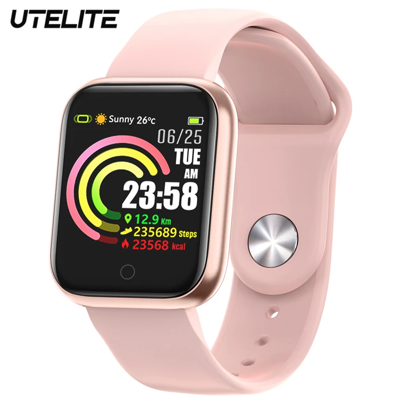 

UTELITE QW21 Smart Watch Women Men Fitness Tracker Band IP67 Waterproof Heart Rate Blood Pressure Monitor for Xiaomi Apple Phone