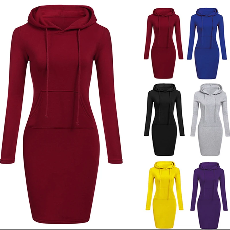 Женская толстовка с капюшоном FNOCE однотонная карманами на осень-зиму | одежда