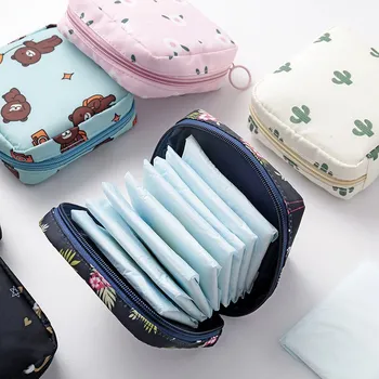 

Large Tampon Storage Bag Sanitary Pad Pouch Women Napkin Cosmetic Bags Organizer Ladies Makeup Bag Girls Tampon Holder Organizer