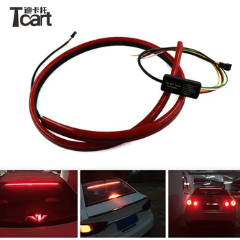 

Tcart 100CM Car High Brake Lights 12V LED Flexible Strip Line Cars Safety Warning Signal Light Auto Stop Signal Brakes Lamp