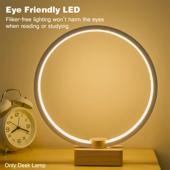 

Wood Bedroom Bedside USB Connection Study Remote Control Reading Home Decor Table Dimmable Eye Caring LED Lighting Desk Lamp