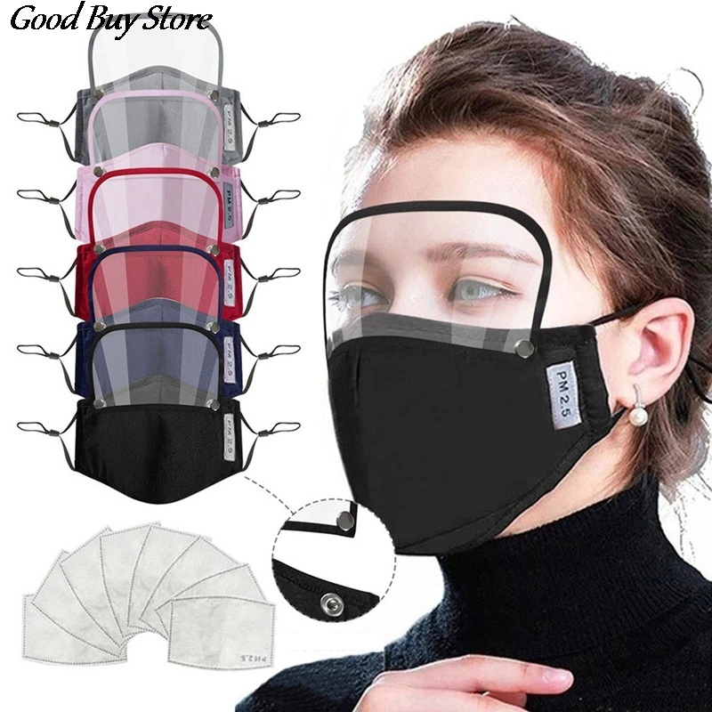 Unisex Protective Mask with Eyes Shield Masks With Clear Window Visible