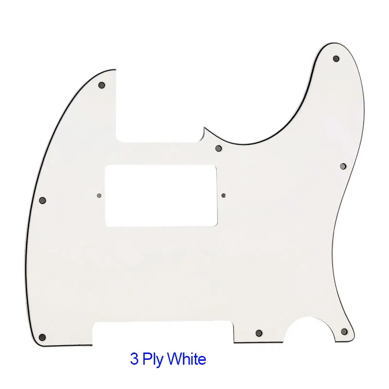 3 Ply white Pleroo индивидуальная гитара Запчасти для 8 винты для отверстий US Tele Guitar Pickguard с PAF хамбакером - Цвет: 3 Ply white