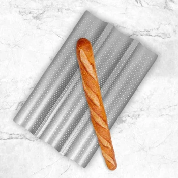 

Durable French Bread Baking Tray Baguette Baking Mould High Temperature Resistant Non Stick Cake Mold Tools Bakeware