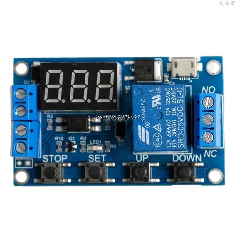 

6-30V Relay Module Switch Trigger Time Delay Circuit Timer Cycle Adjustable M03 dropship