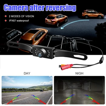 

Car Rear View Camera 4 LED Night Vision Reversing Auto Parking Monitor CCD Waterproof 170 Degree HD Video CCD High-definition