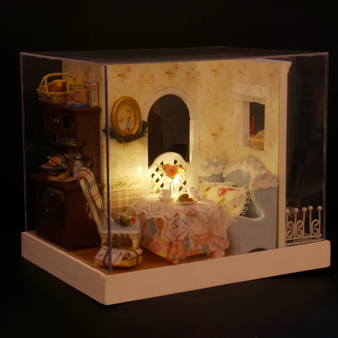 Интересный кукольный домик Mary'S Милая выпечка 3D Сборка DIY домашний креативный дом Комплект с/без пылезащитный чехол