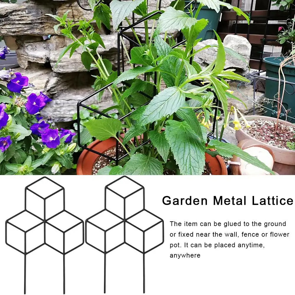 Durable DIY Potted Climbing Plant Support Cage Garden Metal Trellis