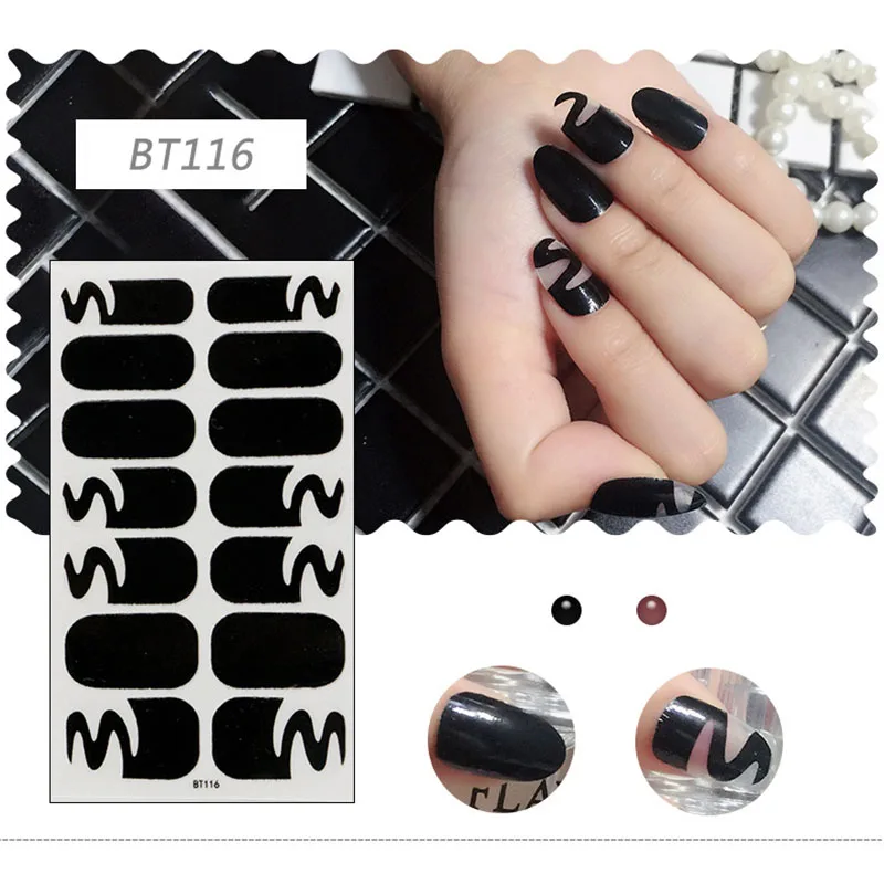 LADY KINDOM 3D DIY наклейки-лак для ногтей с сеткой и звездами, водонепроницаемая пленка для ногтей, экологичные наклейки для ногтей - Цвет: BT116