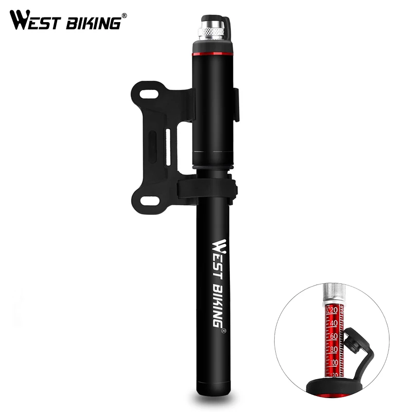 WEST BIKING велосипедный насос манометр трубка 120PSI Presta Schrader шланг воздушный для шин