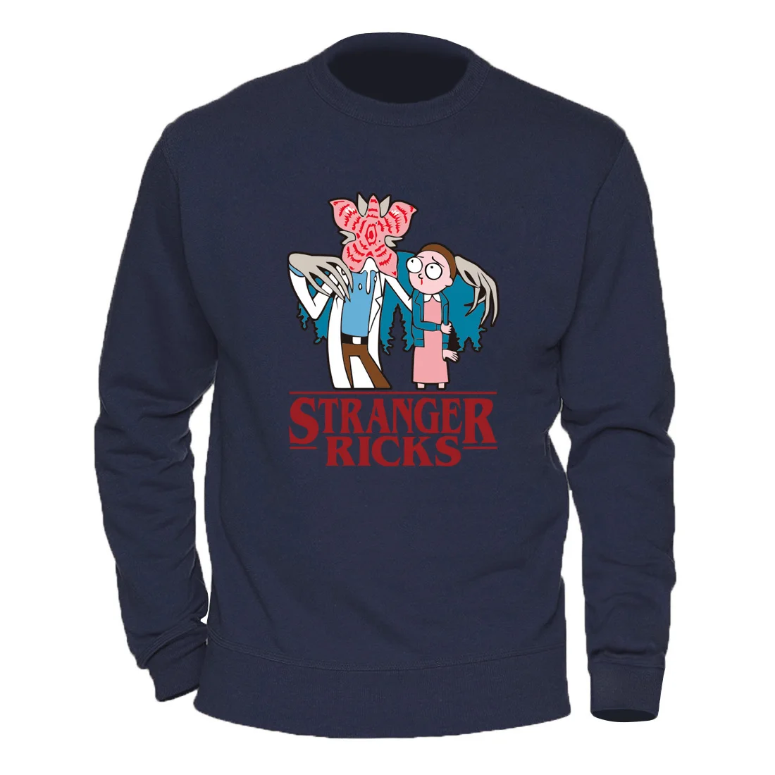 Странные Вещи Рикс толстовки Рик и Морт мужские шоу Crewneck Зима Осень черный белый тонкий принт Толстовка Мужская s