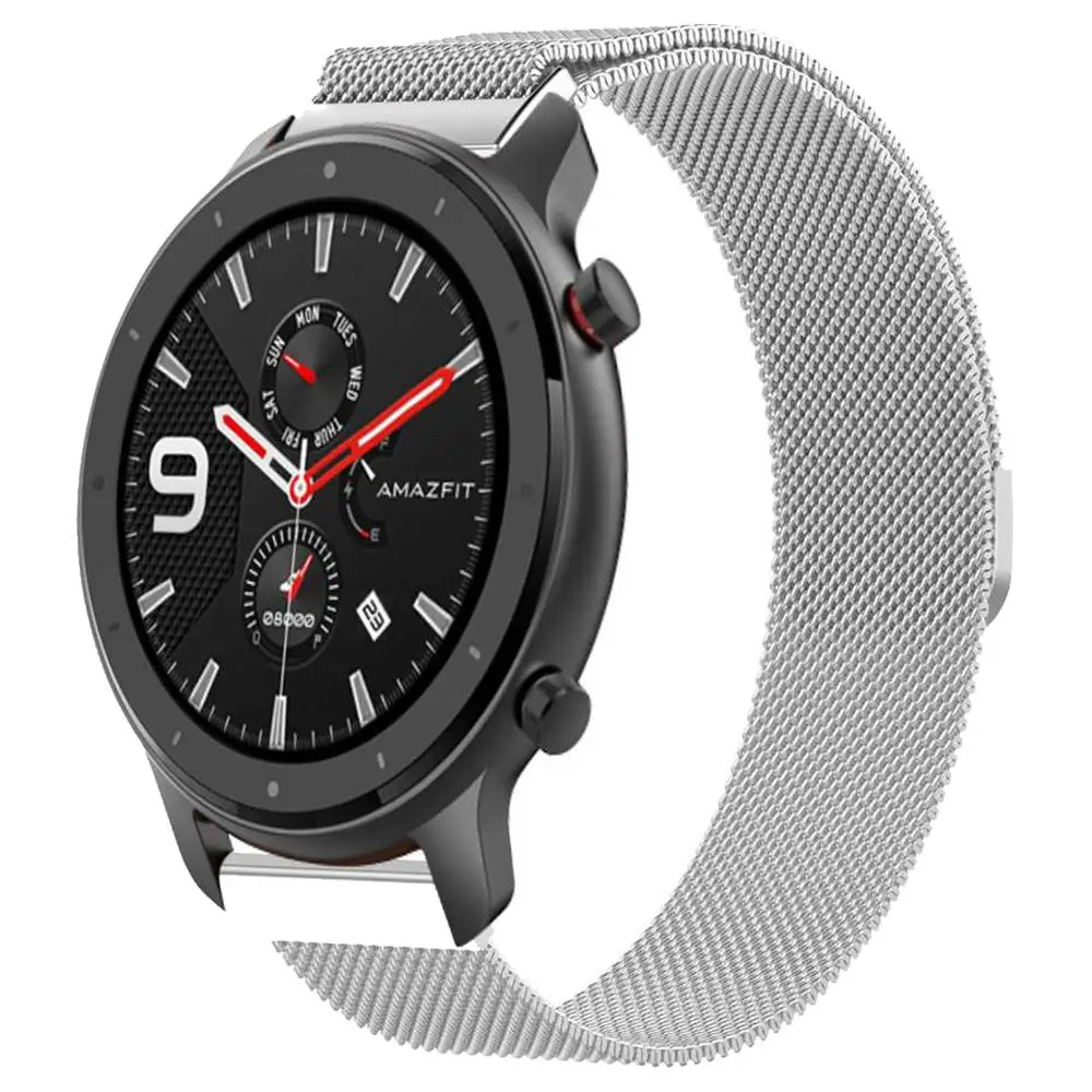 Replacement Strap For Huami Amazfit GTR 47MM 22mm Metal Milan Magnetic Suction Version