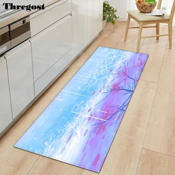 

Thregost Microfiber Floor Mat Washable Kitchen Bathroom Mats Printed Indoor Outdoor Rug Soft Anti-Slip Prayer Carpets