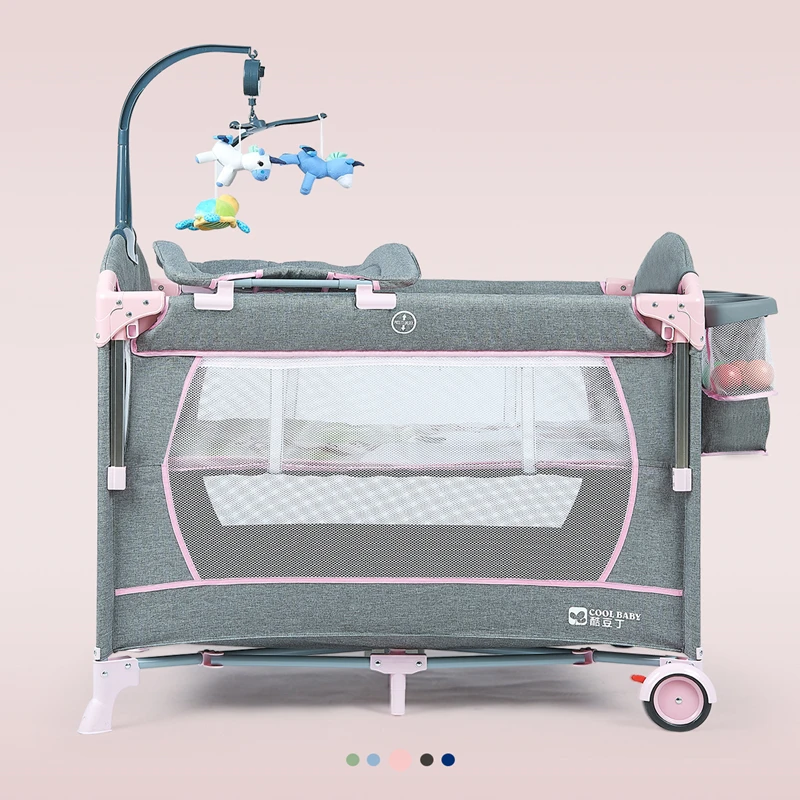 

Crib Multi-function Collapsible Portable Baby Bed Cradle Bed Crib Splicing Bed Kids Furniture Kids Bed