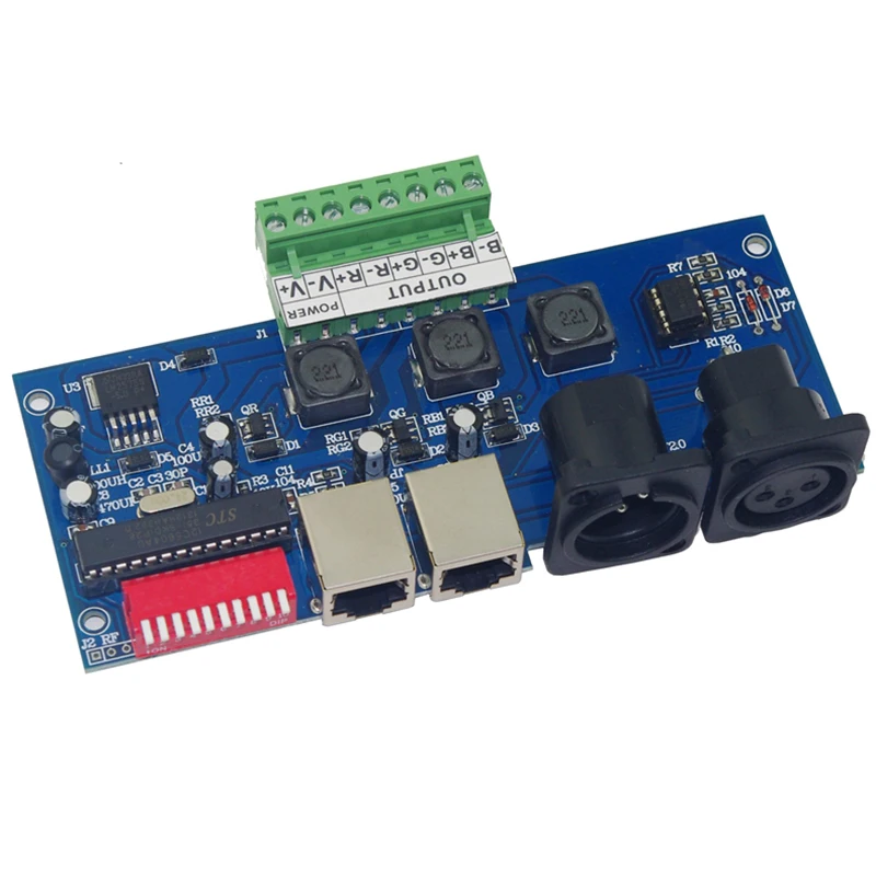 DMX 3CH RGB led контроллер DC12 24V постоянного тока 350MA/700MA * 3 канала DMX512 светодиодный