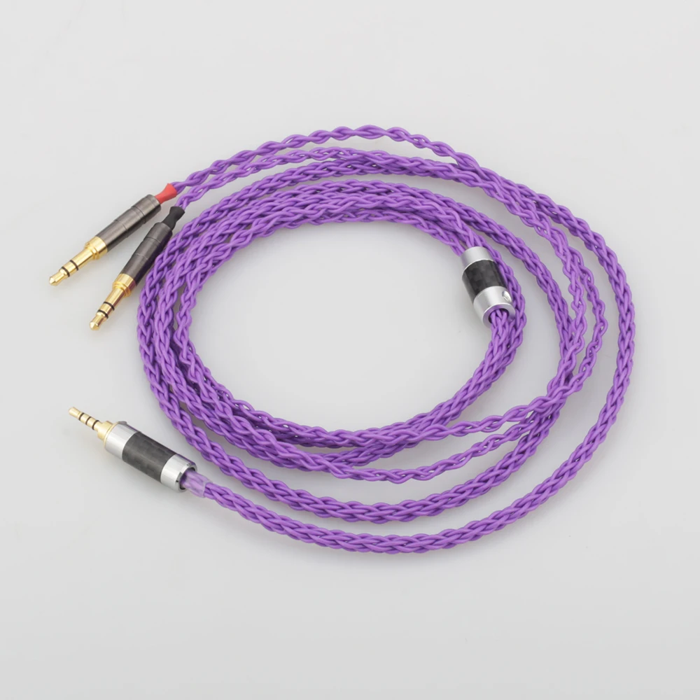 Audiocrast HIFI 8 Cores Silver Plated Headphone Upgrade Cables for Sundara Aventho focal elegia t1 t5p D7200 D600 D7100MDR Z7