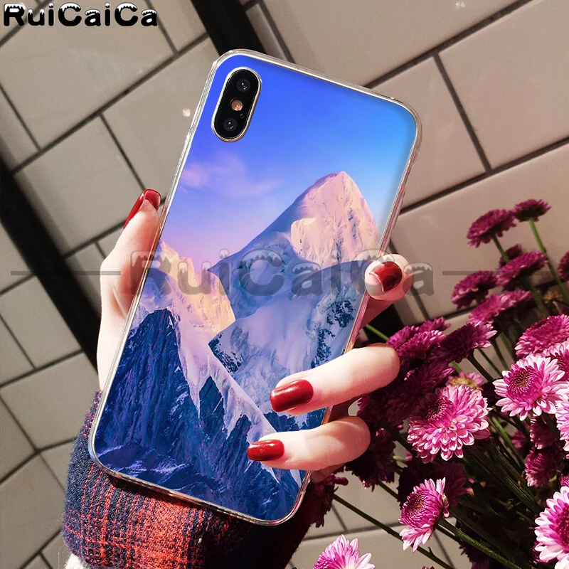 RuiCaiCa зимний Снежный горный Sceneary Мягкий ТПУ чехол для телефона Apple iPhone 8 7 6 6S Plus X XS MAX 5 5S SE XR сотовые телефоны - Цвет: A3