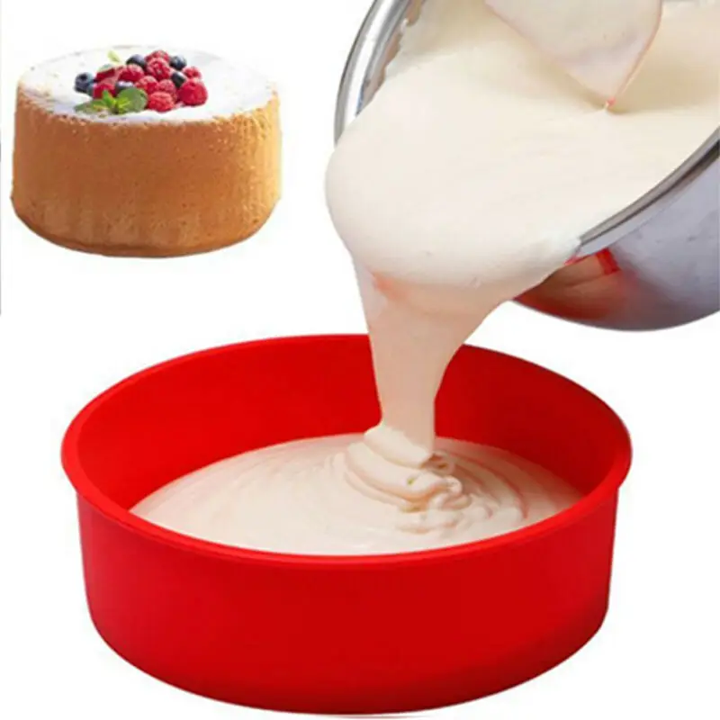 4/6/8 Inch Round Cake Baking Mould Pan Tin Mold Tray Pastry Decorating Tool Silicone Kitchen | Дом и сад