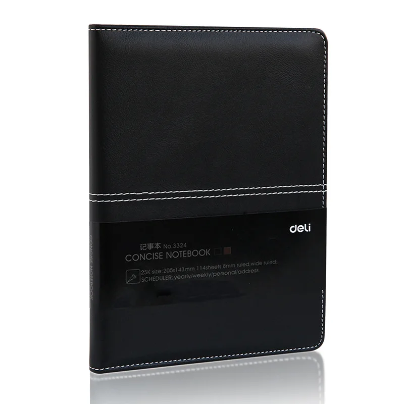 Deli 3324 pi mian ben-style кожаный ноутбук 25 K Бизнес ноутбук Session эта 114 Страница