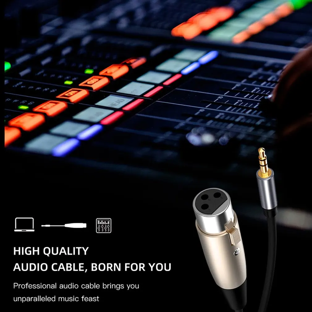 XLR 3 Pin папа-мама 3,5 мм Джек-XLR аудио кабель для микрофонных динамиков звуковые консоли усилитель XLR Кабельный разъем
