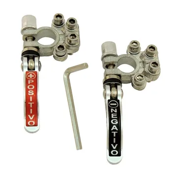 

1 Pair Toolless Quick Disconnect Battery Main Cable Post Terminal Shut-off Connectors 12v 6v 24v Boat Race Car UTV Tractor Truck