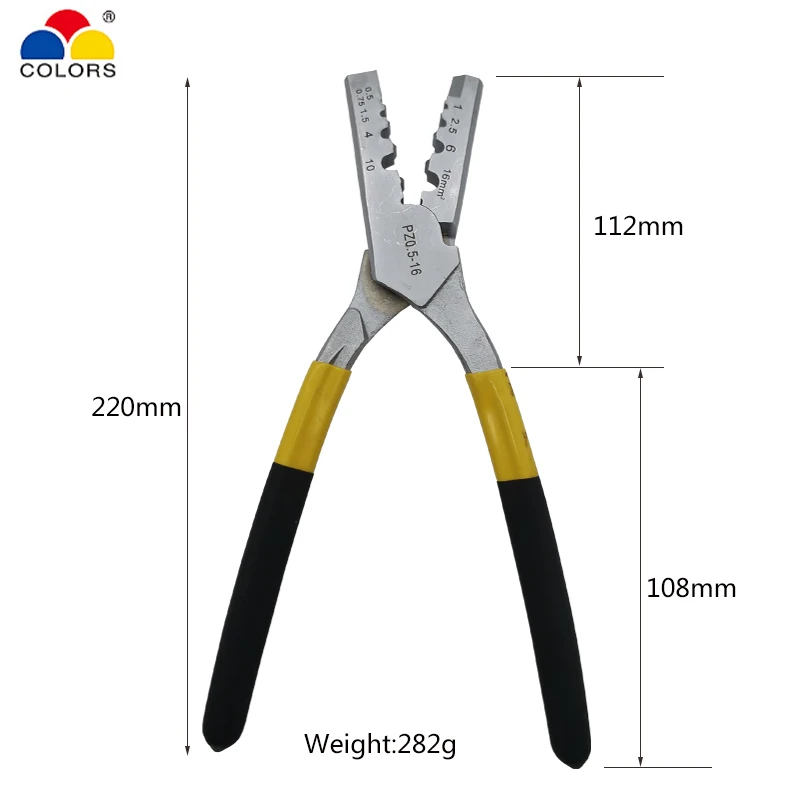 PZ0.5-16 обжимной инструмент обжимные плоскогубцы для клемм, зажимы плоскогубцы электрические трубчатые Клеммы Коробка 0,5-16 мм2 набор инструментов