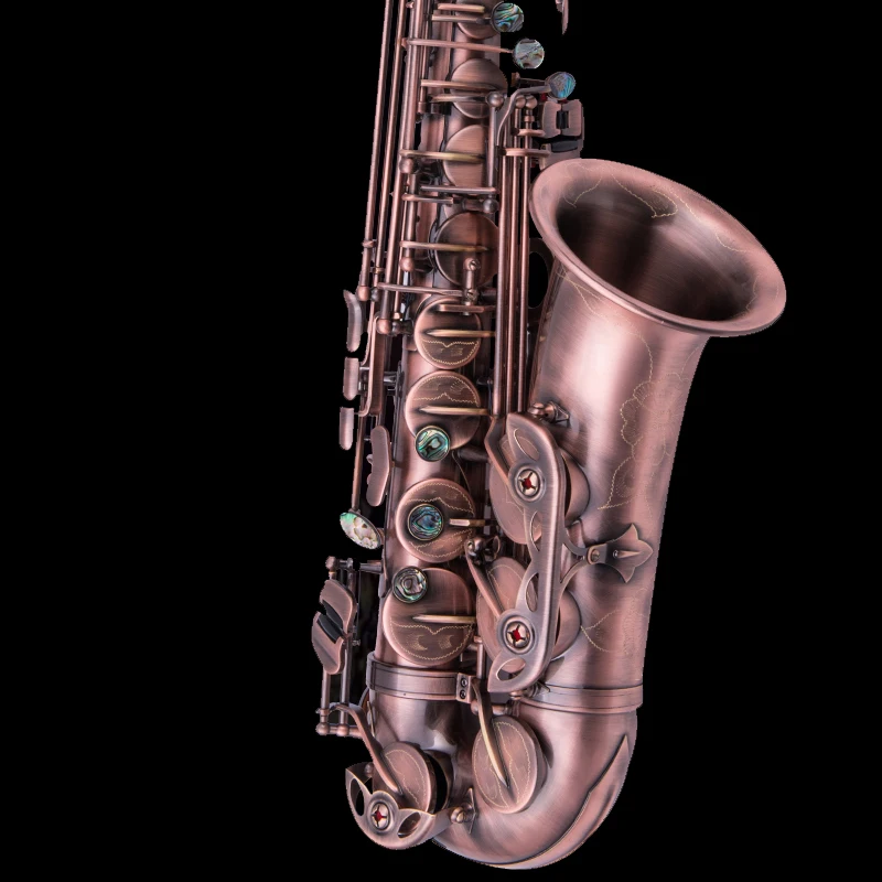 Vintage red copper Альт саксофон NAIPUTESI NT-802 Abalone Пряжка E плоская Античная Медная поверхность 802 альт саксофон с аксессуарами принимаем индивидуальные названия - Цвет: Vintage red copper