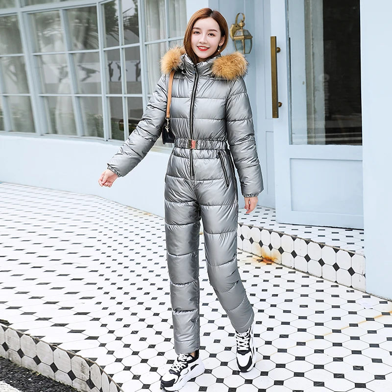 One Piece Outfit Ski Suit Women Jacket Winter Jumpsuit