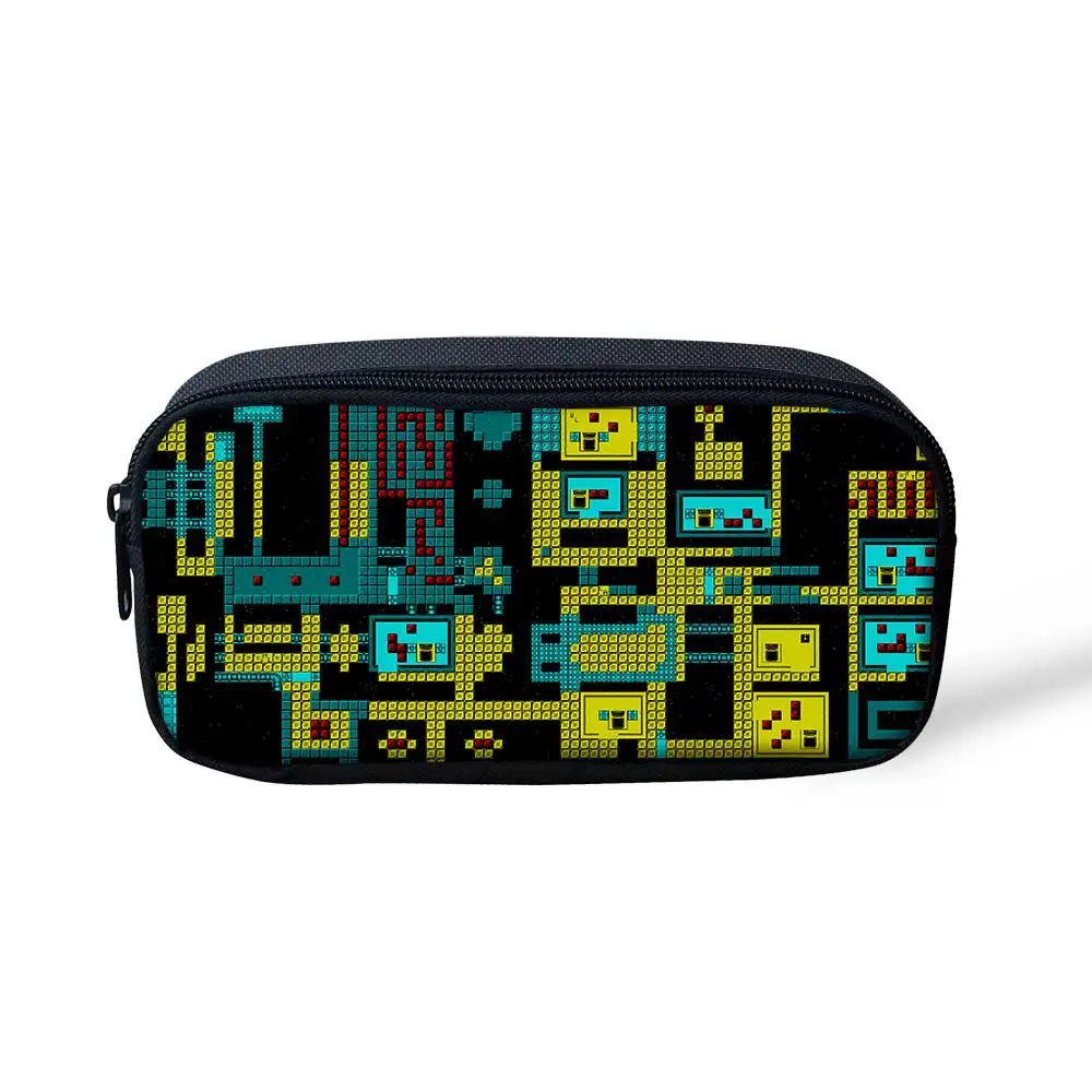 LMYD5306K Чехол для карандашей WHEREISART Pacman в стиле ретро для мальчиков и девочек, студенческий школьный пенал, косметический чехол, Холщовая Сумка для карандашей, на заказ - Цвет: LMYD5306K