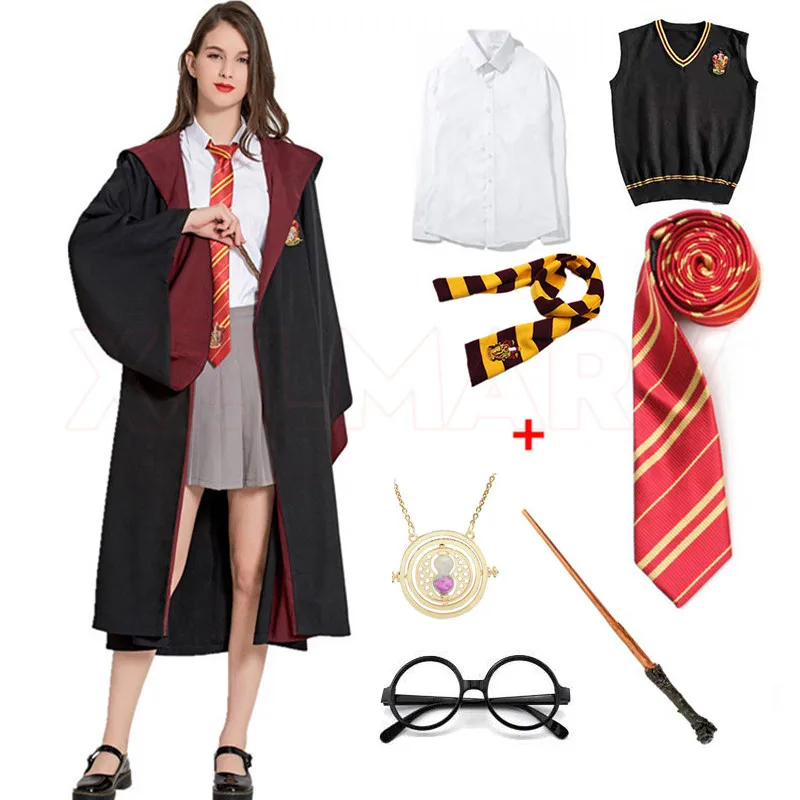 Детский женский и мужской костюм на Хэллоуин унисекс магический школьный халат