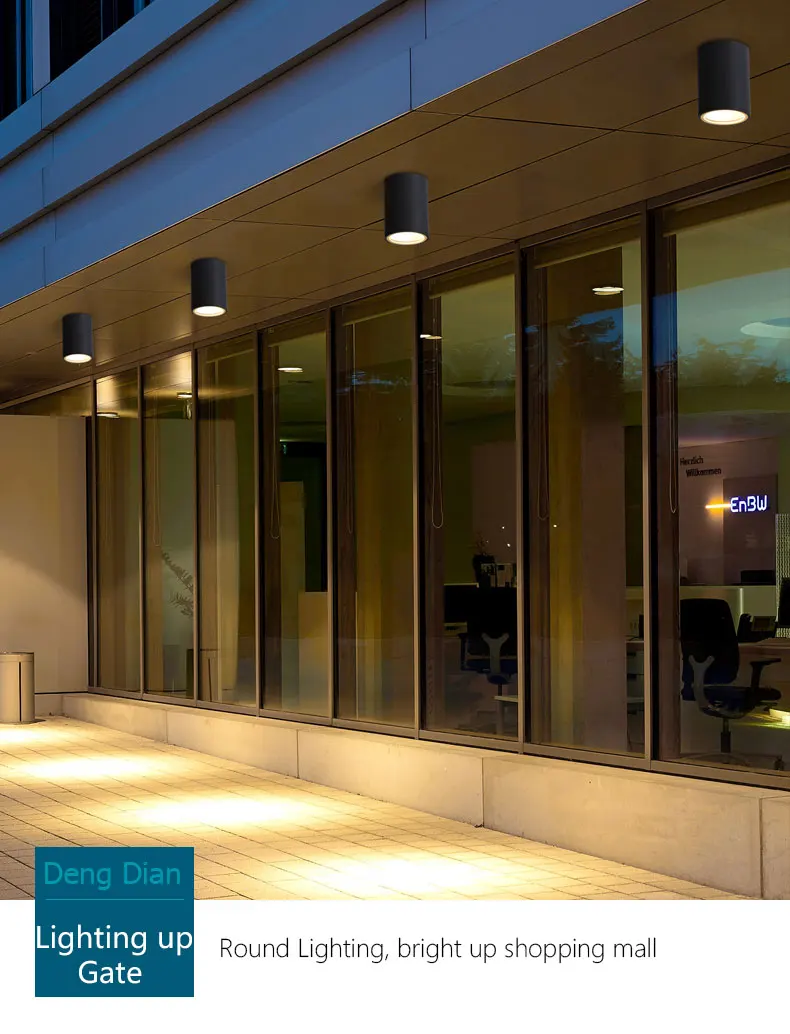 Lâmpada do Teto ao ar Livre à Prova Downlights de Alumínio Moderna Dwaterproof Água Ponto Luz Varanda Corredor Celling Luzes Cubo Led 4 à prova dwaterproof água led downlights de