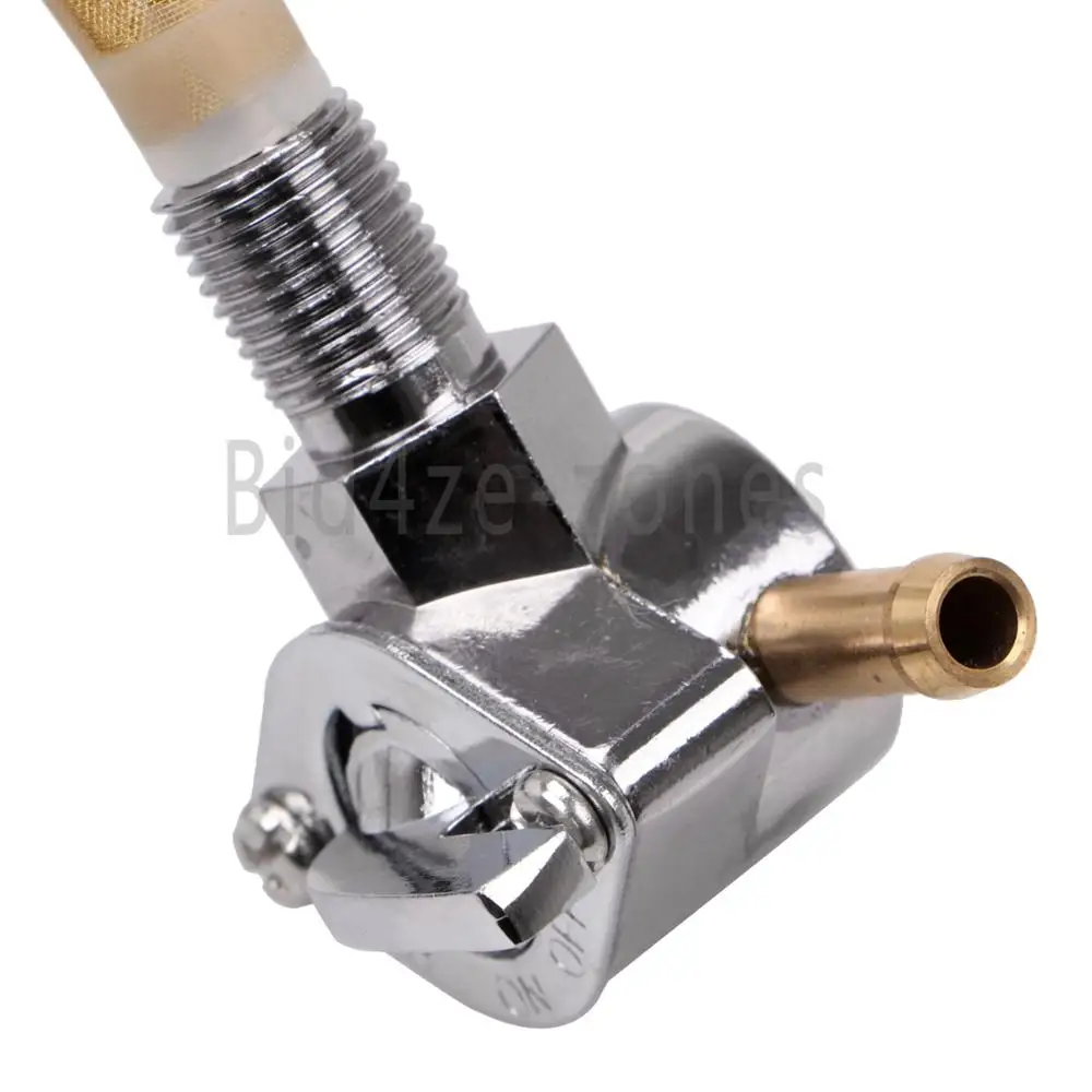 Для Harley 1975-Up большой двойной и Sportster хромированный Petcock 1/" NPT бензиновый топливный газовый бак Pet кран клапан вкл. И запас