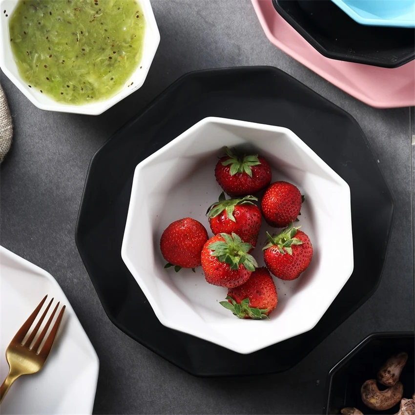 8-керамический Творческий салатник фруктами дома лапши миска для десерта, завтрака риса матовый Северная Европа