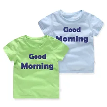 Детская летняя футболка с короткими рукавами в Корейском стиле; детская одежда; Alibaba
