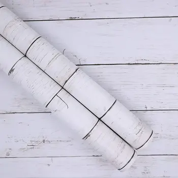 

1M/2M/5M Peel and Stick White Grey Wood Plank Wallpaper Vinyl Self Adhesive Wall Paper Design for Walls Bathroom Home Decor