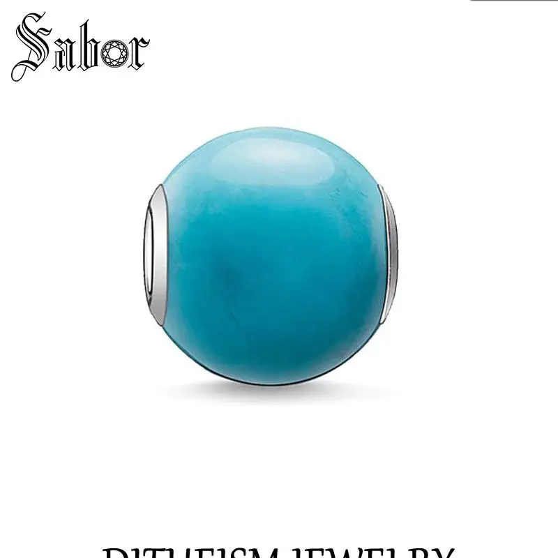 Мужские бусины сделай сам шарм бусина Howlite ювелирные изделия серебра 2020 пробы в