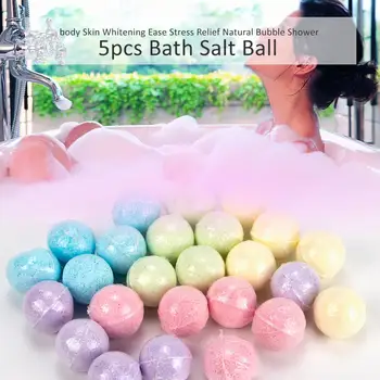 

5pcs Bath Salt Ball body Skin Whitening Ease Stress Relief Natural Bubble Shower Bombs Ball Rose/Green tea/Lavender/Lemon/Milk