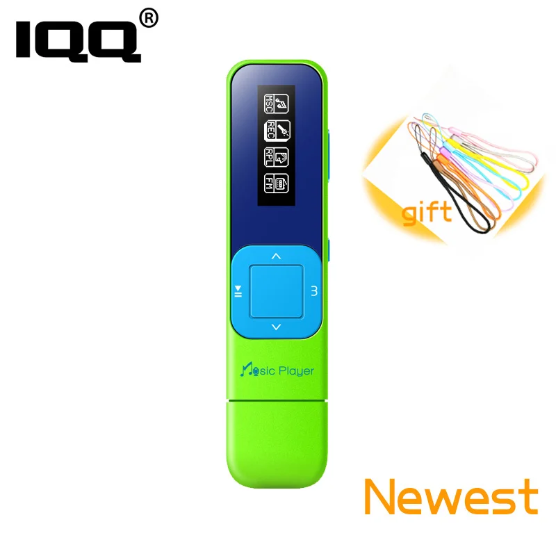 

IQQ Q1 Mini Portable Hifi Lossless Music Player Bulit-in 8G With FM/Record/Playback Suite For Running Can Play 100Hours [Green]