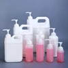 Plastic Empty HDPE Bottle With white Lotion Pump Body Lotion Shower Gel container Bathroon liquid dispenser 1