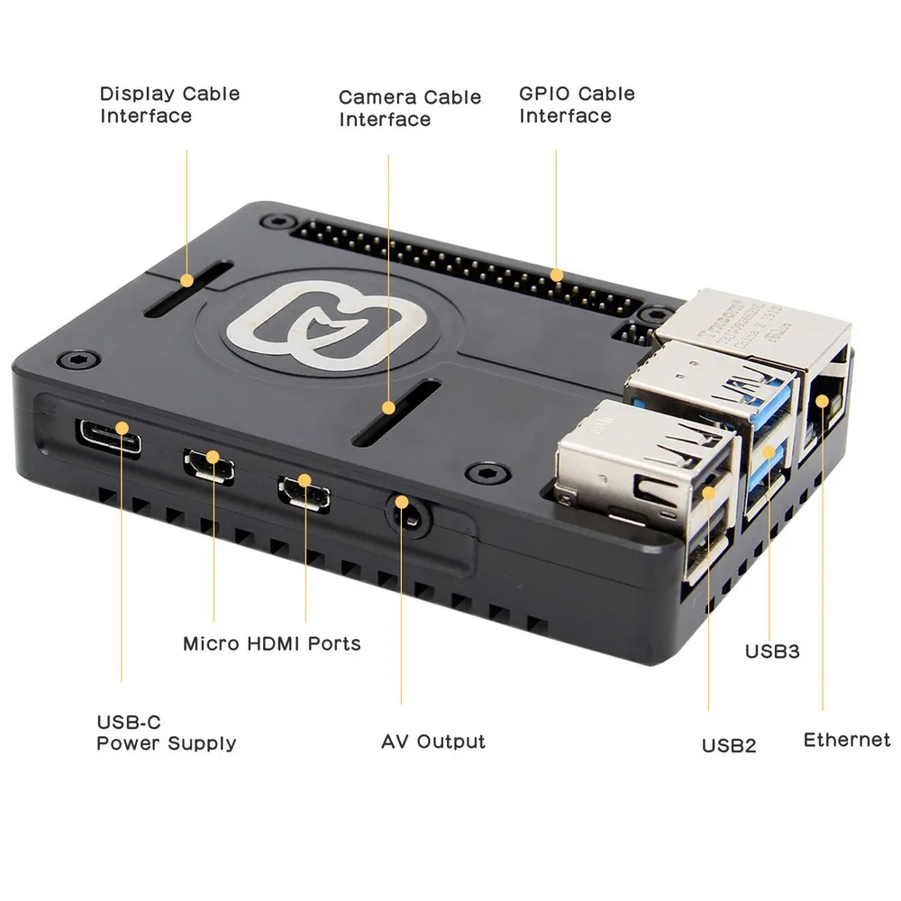 Raspberry Pi 4 ультра тонкий CNC Алюминий сплав металла чехол/пассивное охлаждение