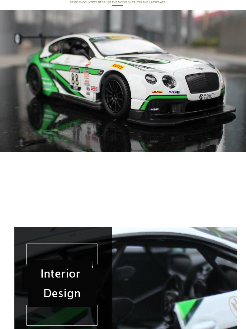 Масштаб 1:24 Bentley GT3 автомобиль модели игрушка для детей Рождественский подарок Прямая доставка сплава супер работает модель автомобиля