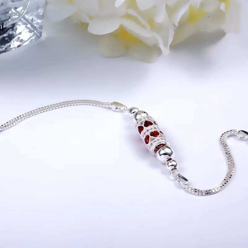 CAB020 925 Серебряный браслет для свадебные с кубическим Цирконом камень кулон браслет для женщин подарок