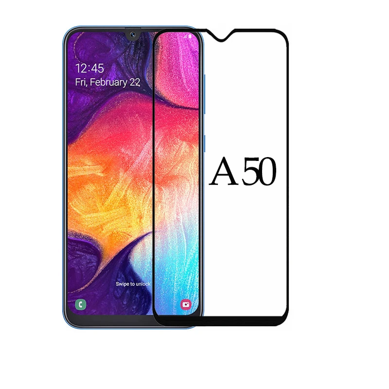 only front glass Быстрая Закаленное стекло для samsung A50 A 50 стекло камеры для samsung-A50 защитное стекло на самсунг а50 стекло самсунг-а50 защита стекло a50 samsung стекло защита экрана samsung a50 glass - Цвет: only front glass
