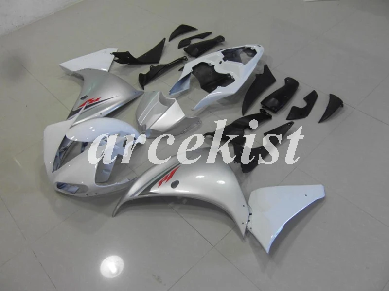 

Injection New ABS Fairings kit fit for YAMAHA YZF-R1 R1 2009 2010 2011 2012 2013 2014 YZF1000 09 10 11 12 13 14 white silver