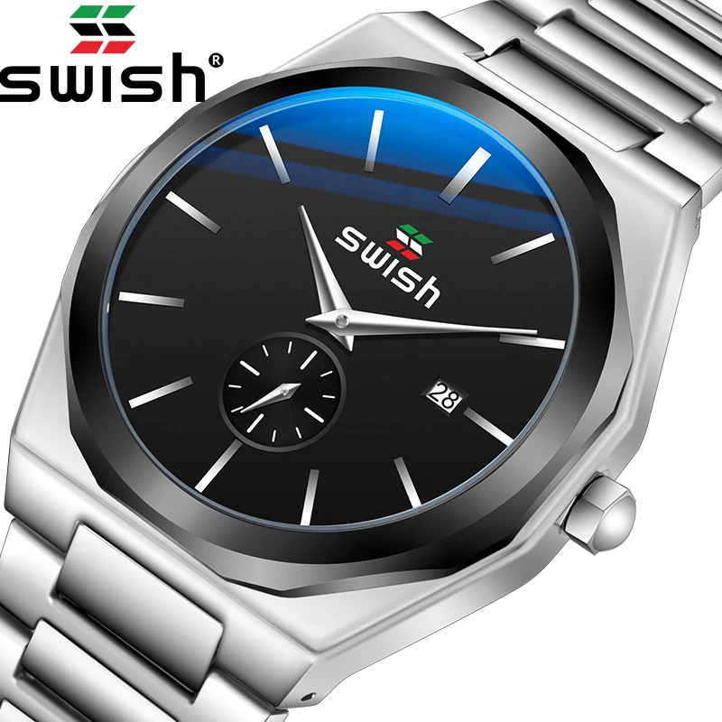 SWISH 2020 брендовые кварцевые часы для мужчин водонепроницаемые роскошные