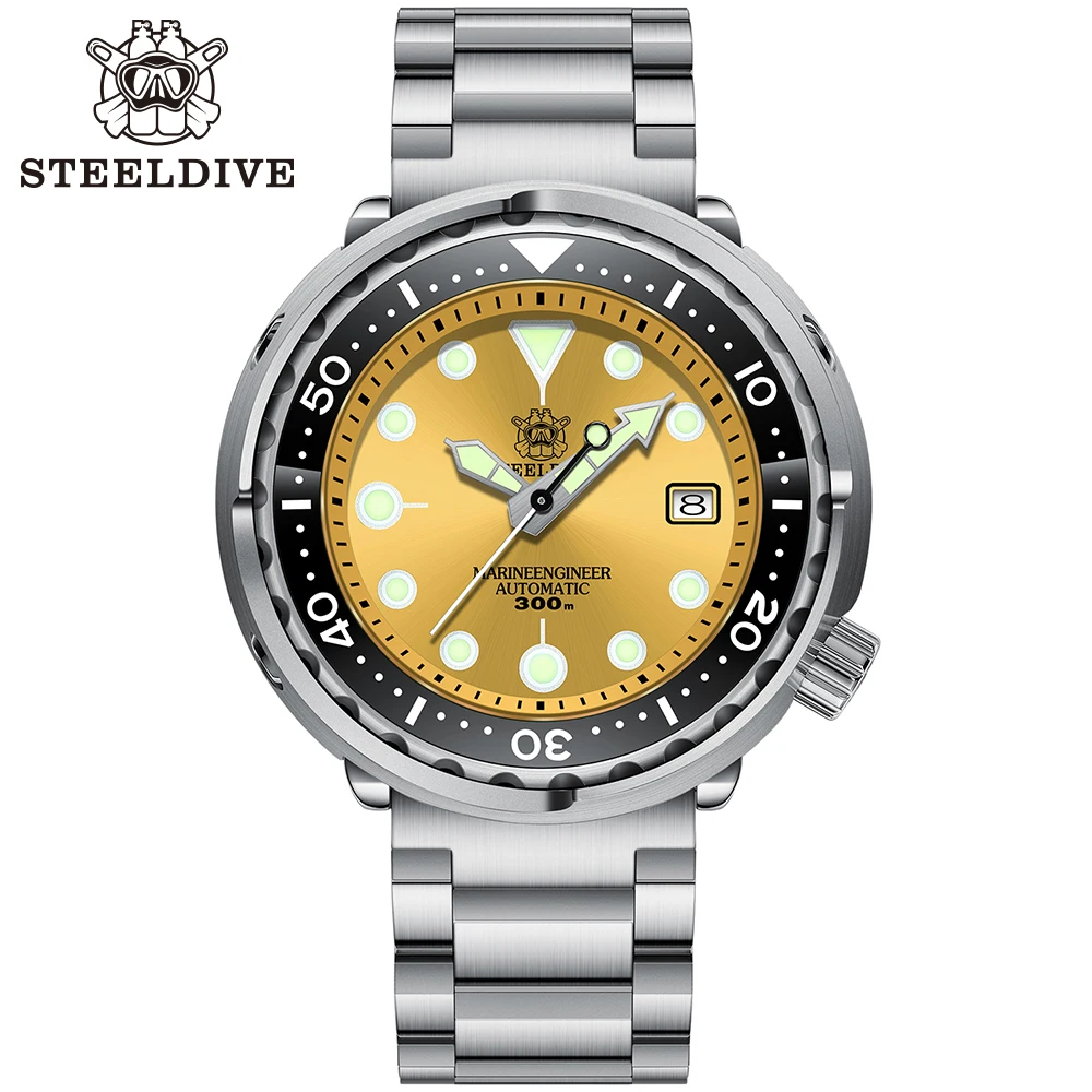 Steeldive SD1975 30ATM Diving Watch Japan NH35 Automatic Ceramic bezel Men's Wristwatch Mechanical Watches Diver Diving Watch