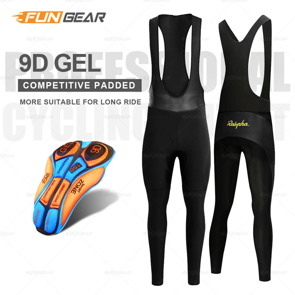 

Pro Cycling Long Pants Mens Team Road Bike Tights for Man Spring Autumn Summer Breathable Quick Dry Anti-sweat Gel Padded Black